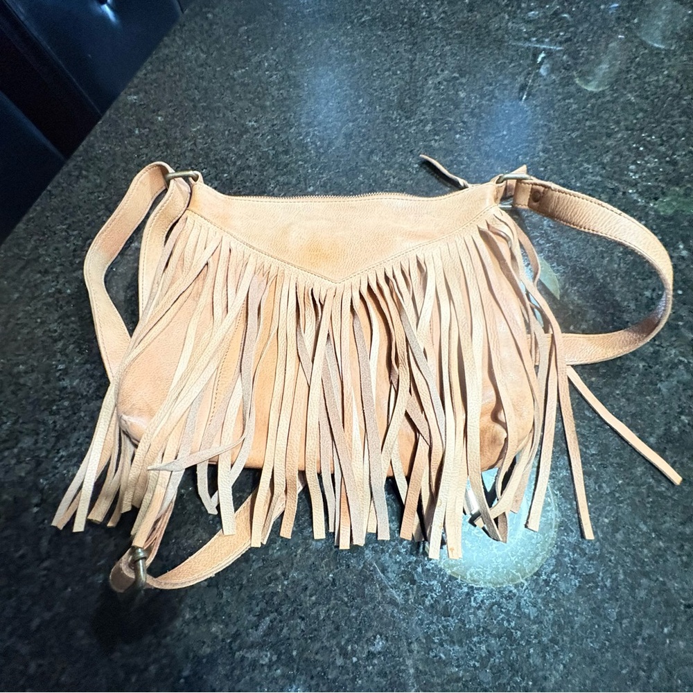 Cut n paste fringe crossbody